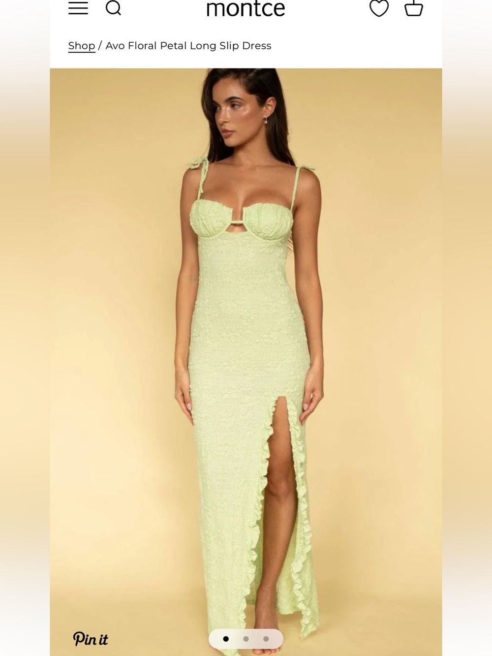 Montce Avo Floral Petal Long Slip Dress NWT | REVOLVE